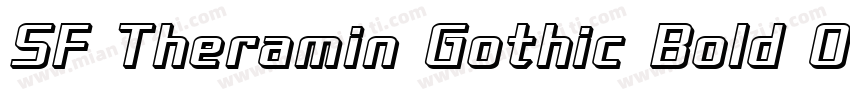 SF Theramin Gothic Bold Oblique字体转换